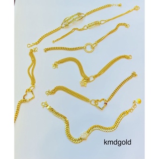 KMDGold สร้อยข้อมือทองคำแท้96.5%มาตรฐานทองเยาวราช 2สลึงคละแบบ