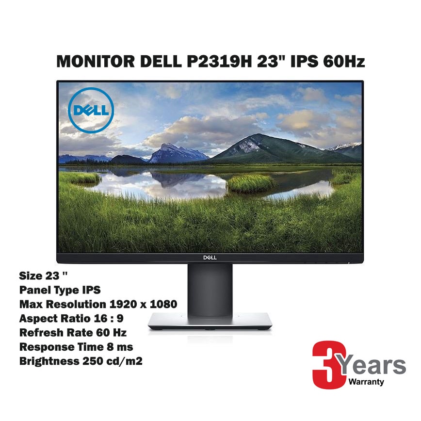 MONITOR (จอมอนิเตอร์) DELL P2319H 23" IPS 60Hz