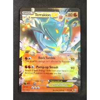 Terrakion EX 71/124 แทราคิออน Pokemon Card Vivid Series ภาษาอังกฤษ