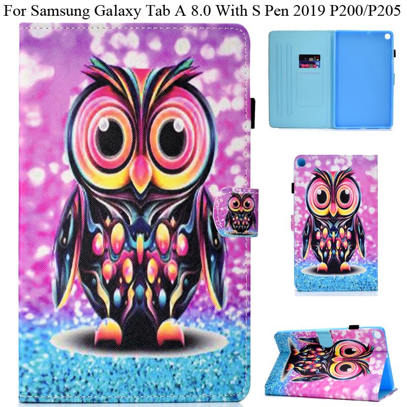 น่ารัก กรณีป้องกัน ซัมซุง Samsung Galaxy Tab A 8.0 With S Pen 2019 เคส SM-P200 P205 หุ้ม ฝาครอบป้องกัน