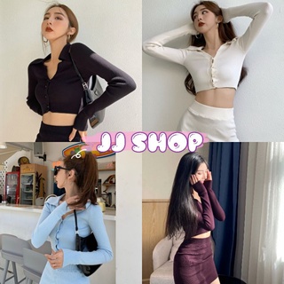 JJ Shop​💜​พร้อมส่ง ชุดเซ็ท เสื้อแขนยาว+กระโปรงไหมพรม ผ้านิ่มใส่สบาย "11106+11106-1"