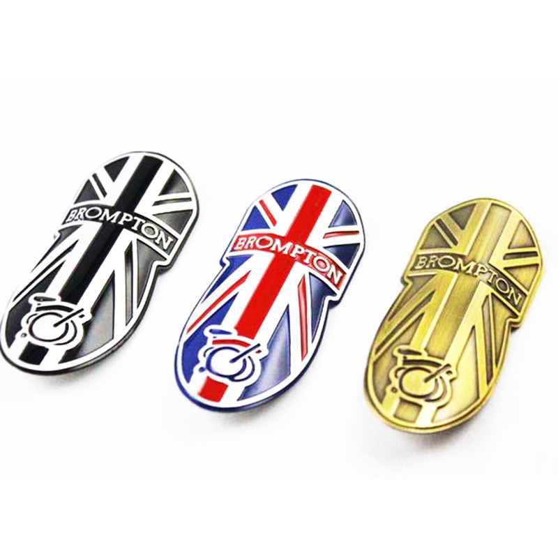 สติ๊กเกอร์ป้ายจักรยานสําหรับจักรยานพับ Brompton Metal Decal Head Badge Frame Decal