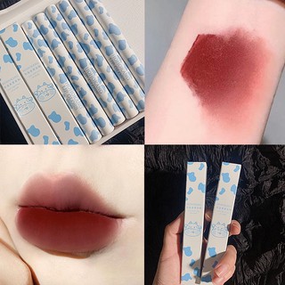 🤍พร้อมส่ง💙ส่งจากไทย Hohokang Lipstick ลิปกลอส ลิปเนื้อกำมะหยี่ เนื้อมูส  สิ่นค้าใหม่ ลิปสติก กันน้ำ น่าระ 6สี