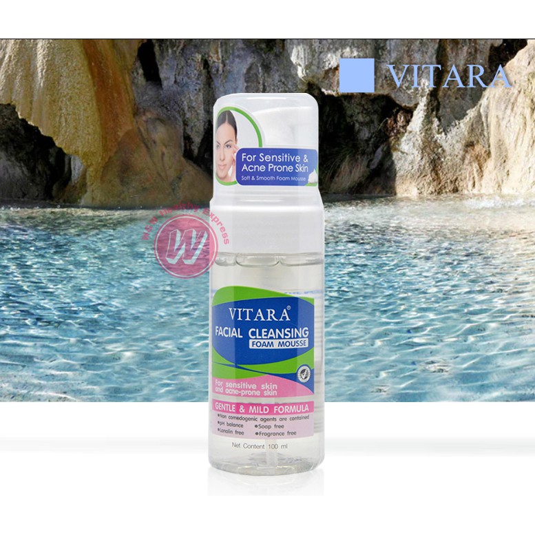 vitara facial cleansing foam mousse
