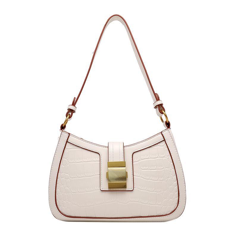 Small ck fashion milk tea color baguette bag underarm female 2020 new ...