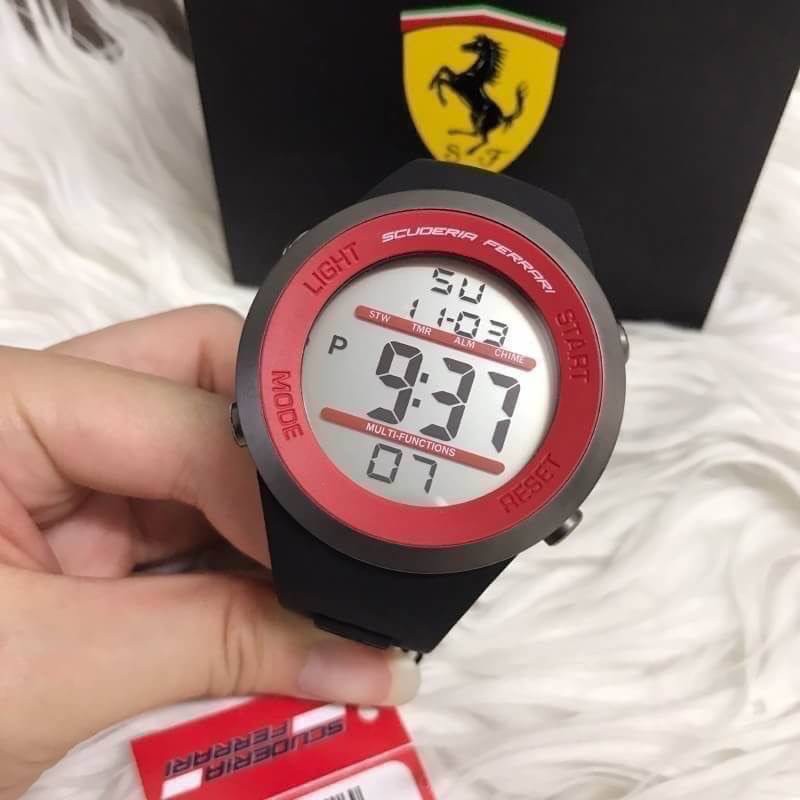 👑ผ่อน0%~แท้100%👑 Ferrari Mens Watch Scuderia Ferrari Digital Casual Quartz JAPAN Watch #Ferrari08303