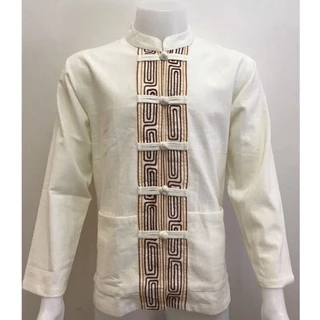 เสื้อผ้าเมือง คอจีน กระดุมจีน เดินเชือก(สี) แขนยาว