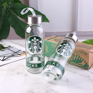 🔥ลด30฿โค้ดINC4LEL4🔥(รับประกัน) พร้อมส่ง แก้วน้ำสตาร์บัค starbuck ขวดแก้วใส่น้ำดื่มพกพา (ร้อน-เย็น)