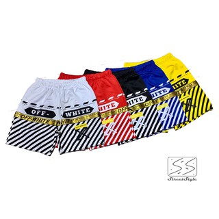 กางเกงสตรีท off-white ขาสั้น shorts หลากสี กางเกงผ้ายืด street short