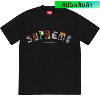 Supreme City Arc Tee City Landmark เสื้อยืดลําลองสําหรับผู้ชายผู้หญิงแขนสั้นพิมพ์ลายสีรุ้ง