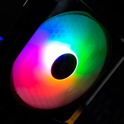 มีโค้ด30% Fan Case 120mm 140mm Rainbow RGB with B4P azza 14cm (Molex) &amp; 3Pin Reset Sync l Bulk Pack 12V 4Pin