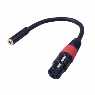 0.2 M XLR 3 พินปลั๊ก 3.5 มม.TRS 1/8 นิ้วหญิงสเตอริโออะแดปเตอร์เสียงไมโครโฟนสายลวด