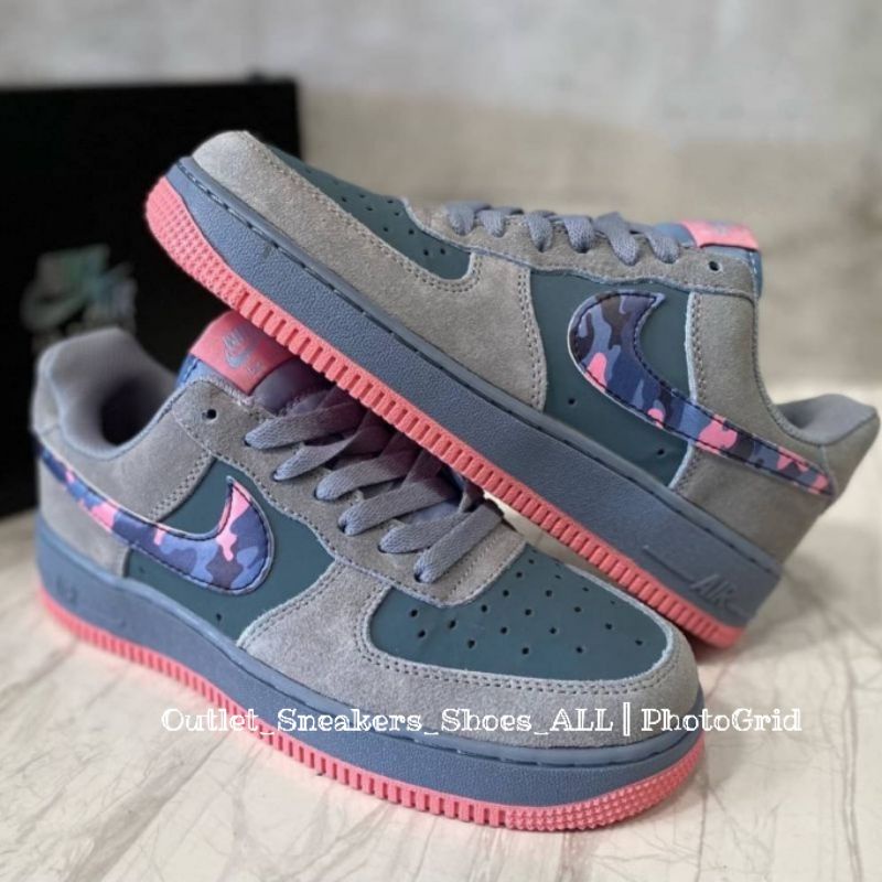 รองเท้า Nike Air Force 1 Low GS Grey Pink Womens ส่งฟรี