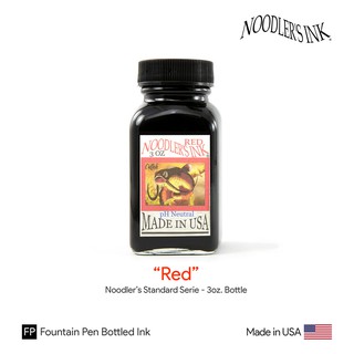 Noodlers "Red" Ink 3oz.Bottle - หมึกนูดเดิลเล่อร์ สีแดง ขวดขนาด 3 ออนซ์