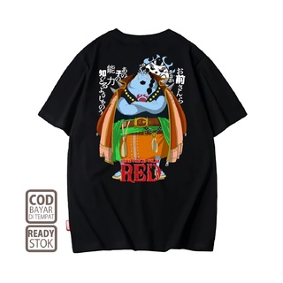 คอตต้อนคอกลมJinbei 0063 เสื้อยืด ลายการ์ตูนอนิเมะญี่ปุ่น ONE PIECE ALVACOTH พรีเมี่ยมS-5XL