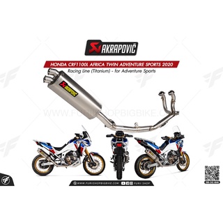 ท่อแต่ง Akrapovic Exhaust Racing Line (Titanium) - for Adventure Sports HONDA CRF1100L AFRICA TWIN ADVENTURE SPORTS 2020