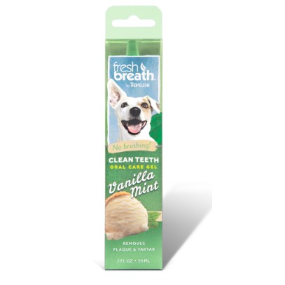 Tropiclean Fresh Breath เจลขจัดคราบหินปูน วนิลามินท์ สำหรับสุนัข 59 ml