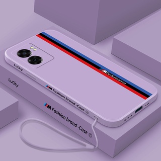 OPPO A77 5G เคสโทรศัพท์มือถือ ซิลิโคน ลายรางรถไฟ พร้อมสายคล้อง หลากสี สําหรับ