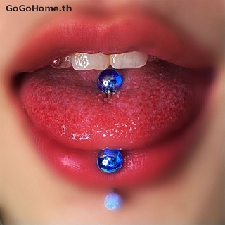 Gogo จิวเจาะร่างกาย ลิ้น เหล็กไทเทเนียม หลากสี