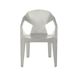 Chair table CHAIR SPRING ORIGAMI PLASTIC GRAY Outdoor furniture Garden decoration accessories โต๊ะ เก้าอี้ เก้าอี้พนักพิ