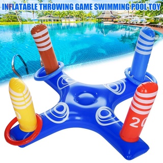 Inflatable Ring Toss Pool Game Toys Floating Swimming Pool Ring Toss Toys Set