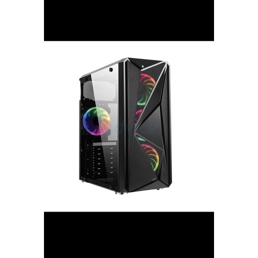 Tsunami Galaxy G15 (cRGB Sync) Tempered Glass ATX Gaming Case with