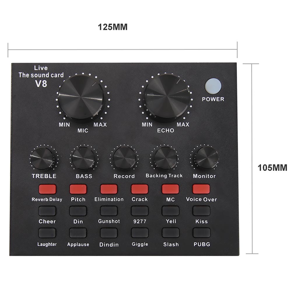 ซาว์นการ์ดแปลงสัญญาณเสียง V8 Live Stream audio interface External Audio