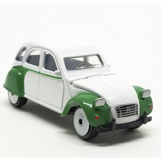 Majorette Citroen 2CV - White/Green Color /Wheels VIN /scale 1/64 (3 inches) no Package