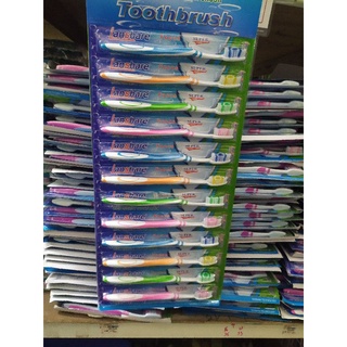 แปรงสีฟัน 12ชิ้น แบบแผงคละสี