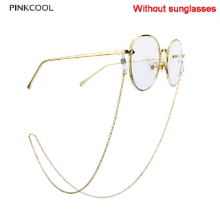 Pinkcool สายโซ่คล้องแว่นตากันแดด สีทอง แฟชั่น