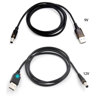 Rr สายเคเบิลพาวเวอร์ USB QC 2 0 3 0 เป็น DC 12V 9V สําหรับเราเตอร์ Moon Lam DC 5 5x2 5 มม.