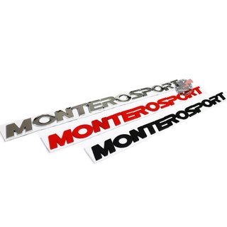 โลโก้ ตัวอักษร ตัวหนังสือ MONTERO SPORT ตัวนูน 3D ติดฝากระโปรงหน้า สำหรับ MITSUBISHI PAJERO SPORT / MONTERO SPORT