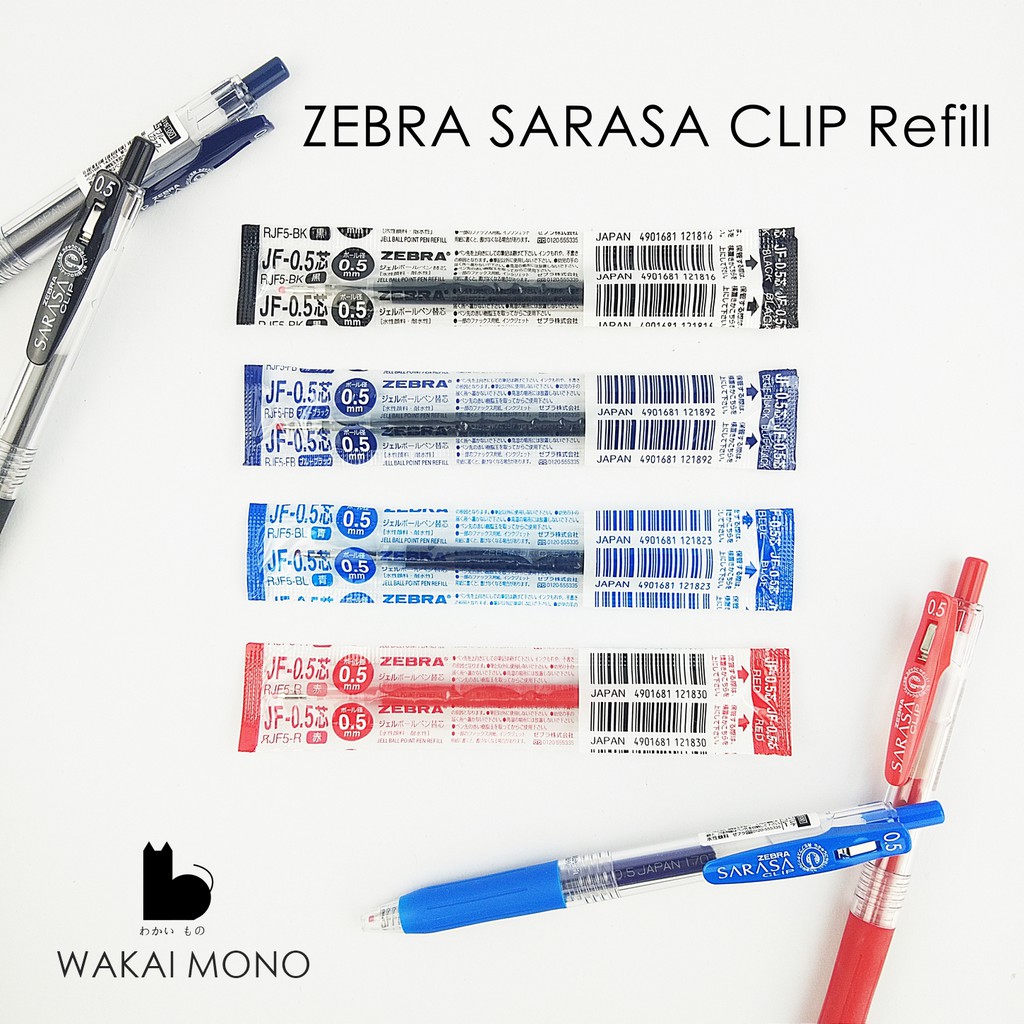 ไส้ปากกาเจล Zebra Sarasa Clip Refill JF-0.5 - 0.7mm