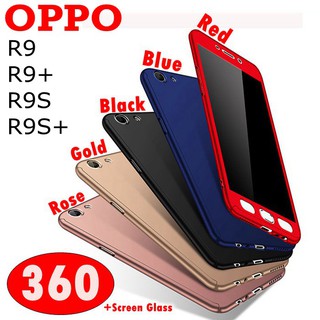 OPPO R9,R9 Plus,R9S,R9S Plus,360 Full Cover Case +Tempered Glass