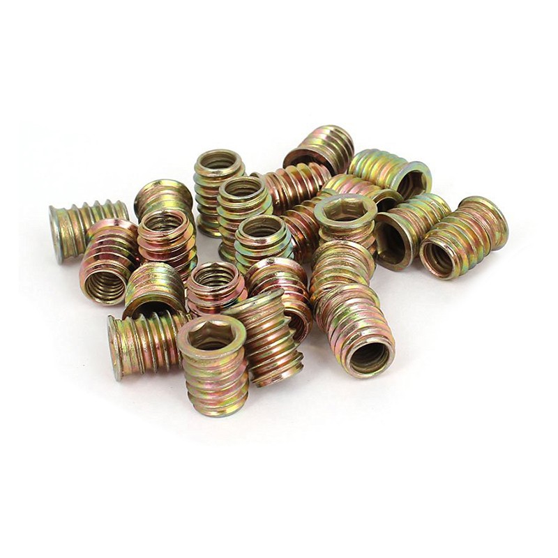 25 Pcs M8 E-Nut Wood Insert Interface Screws Hex Socket Nut Fittings ...