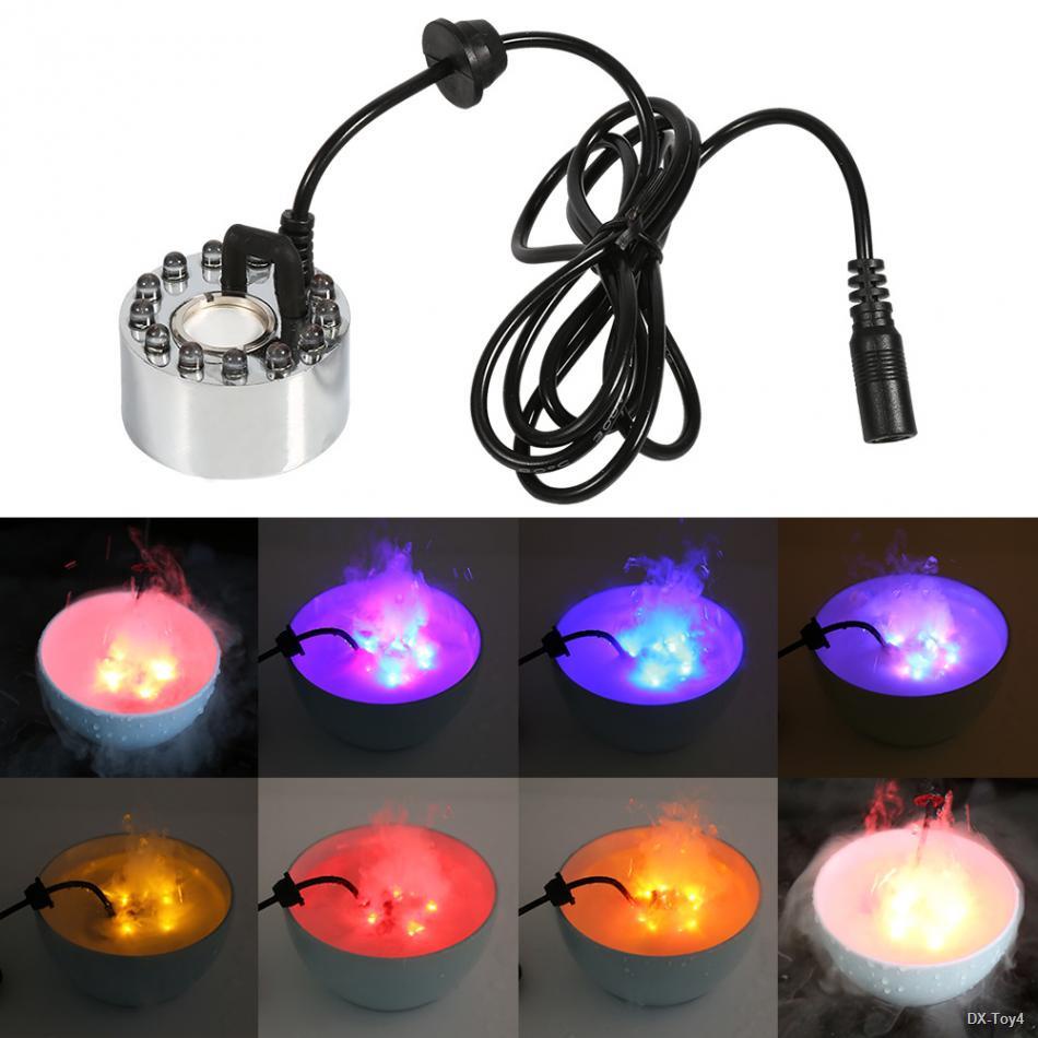 24V Color Changing Ultrasonic Mist Maker Fogger Water Fountain Pond ...