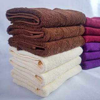 [ซื้อครบ 1,500 แถม! ผ้าเช็ดมือ 1 ผืน*]ผ้าเช็ดผม 15”x30” คละหลายสี ผ้าหลุด QC น้ำหนัก 3.5 - 4 ปอนด์