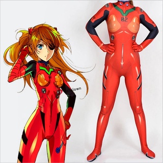 ชุดจั๊มสูทคอสเพลย์อนิเมะ Soryu Asuka Langley Kiana Kaslana สําหรับผู้หญิง ผู้ใหญ่