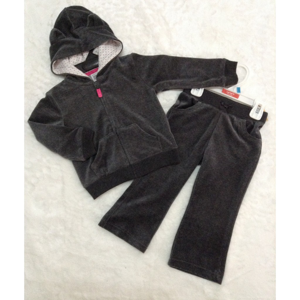 Kids Velvet 3D Ears Hoodie Jogger Set Unisex 2Yrs Old