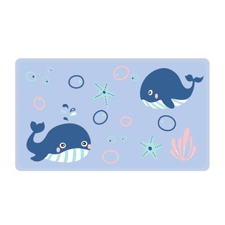 ของอร่อย แผ่นกันลื่นในห้องน้ำ แผ่นตกแต่ง Whale ลายปลาสีฟ้าพร้อมส่งDECORATIVE MAT WHALE BLUE พรมเช็ดเท้า คุณภาพมืออาชีพ