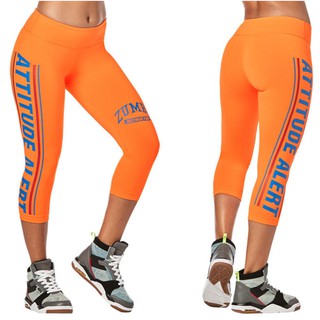 Zumba Wear : Zumba Attitude Alert Instructor Capri Leggings (กางเกงเลคกิ้งออกกำลังกายซุมบ้าและโยคะ)