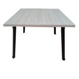 Kshop998 โต๊ะญี่ปุ่นสี่เหลี่ยม75x75ซม.ท็อปกันน้ำได้ (ลายไม้โอ๊คขาว)