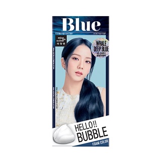 ลิป [ของแท้/พร้อมส่ง] ยาย้อมผมแบบโฟม Mise En Scene Hello Bubble Foam 4B Whale Deep Blue