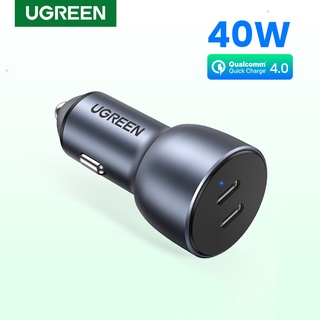 Ugreen อะแดปเตอร์ชาร์จโทรศัพท์ในรถยนต์ พอร์ต USB Type C 40W สําหรับ IPhone 14 13 12 11