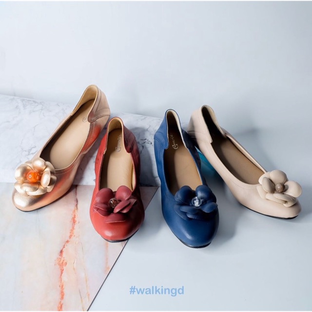 Walking D รุ่น Gemstone Collection รองเท้าหนังแกะ แท้ 100 เนื้อหนา ...