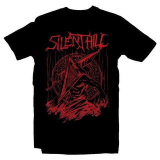 เสื้อยืดผ้าฝ้าย พิมพ์ลาย Silent Hill Pyramid Head Heavy Metal Band สไตล์คลาสสิก เรโทร NF2GD256EW RYN126DGE46727