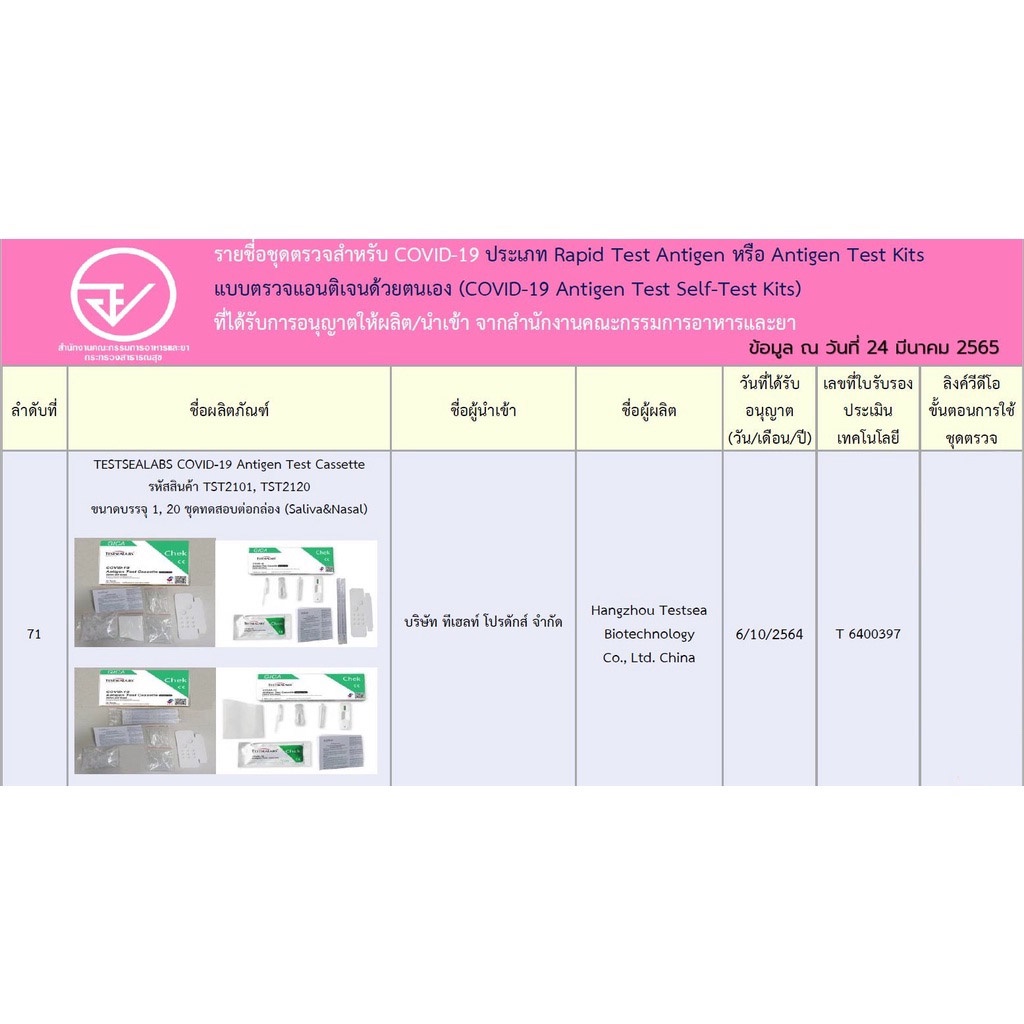 ชุดตรวจโควิด-19 ATK GICA TESTSEALABS แบบ 2 in 1 ของแท้ 100 ตรวจได้ทั้ง ...