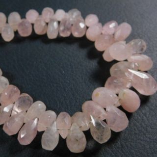 สร้อยข้อมือหินแท้ มอแกนไนต์ สีชมพูหวาน (Natural Morganite beads bracelet)