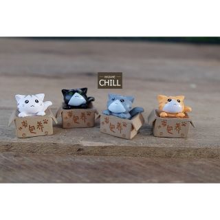 [MC301] ตุ๊กตุ่นจิ๋ว แมวในกล่อง 🐱 (1 ตัว ราคา 22 บาท | 1 เซต ราคา 80 บาท)