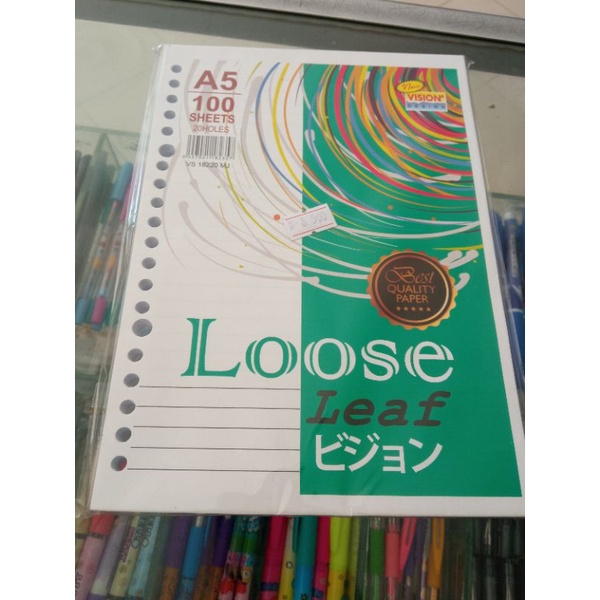 Loose Leaf A5/Filled binder A5 บรรจุ 100 แผ่น
